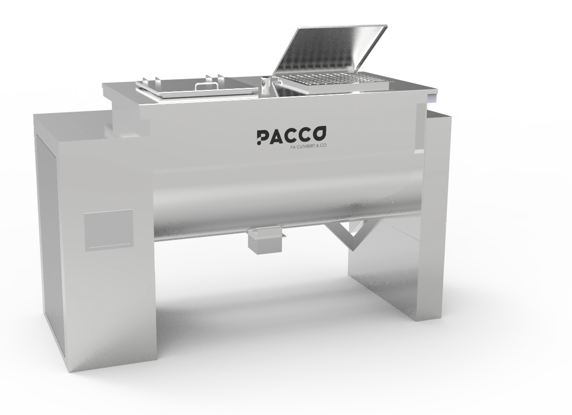 PACCO Ribbon Blender for efficient powder and material mixing in pharmaceutical, food, and chemical industries.